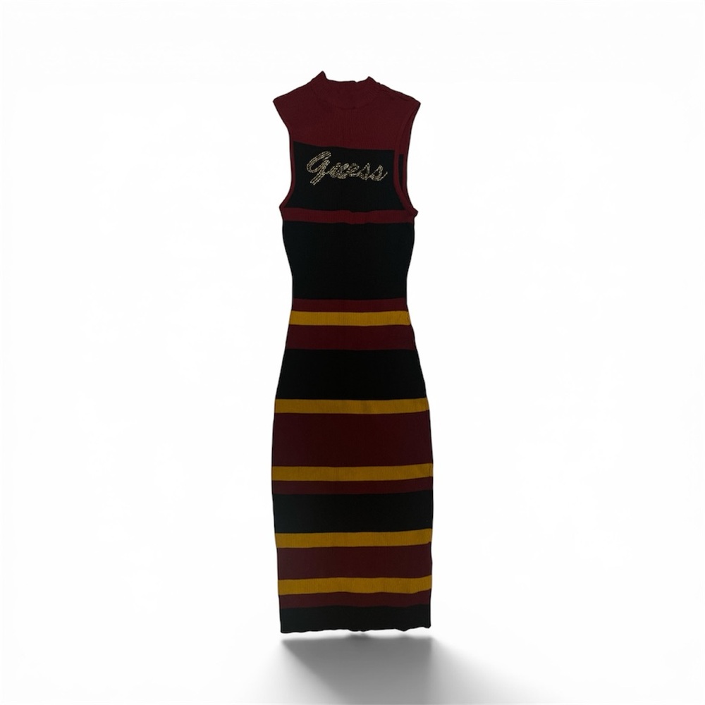 Guess dameka rhinestone logo dress